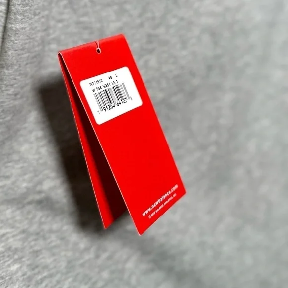 𝙁𝙍𝙀𝙀 🅽🅴🆆 New Balance Los Angeles 100% cotton pink/purple logo gray tee, L - Picture 10 of 10